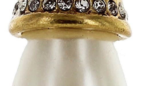 Olivia Welles Thea Pavé Crystal & Faux Pearl Drop Earrings