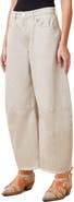 AllSaints Jett Frayed Hem Loose Barrel Jeans