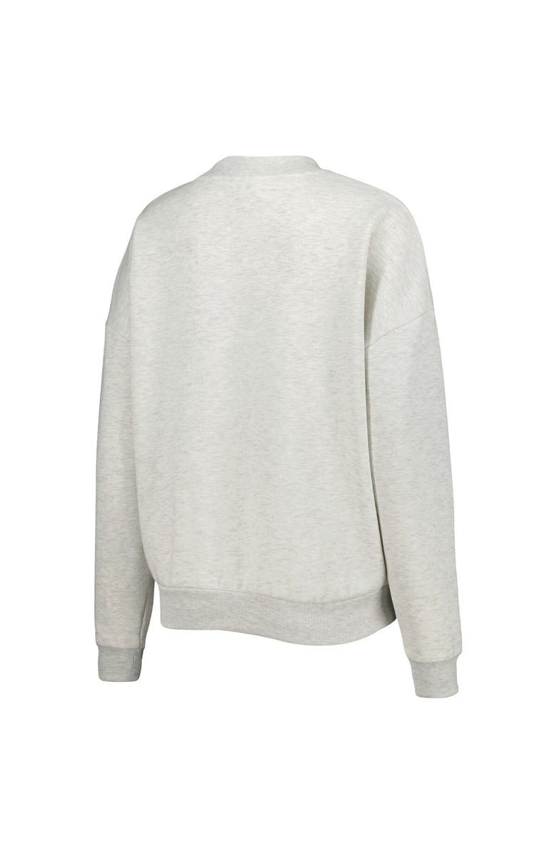 GAMEDAY COUTURE Women's Gameday Couture Heather Ash Michigan State Spartans Chenille Patch Fleece Sweatshirt, Alternate, color, 