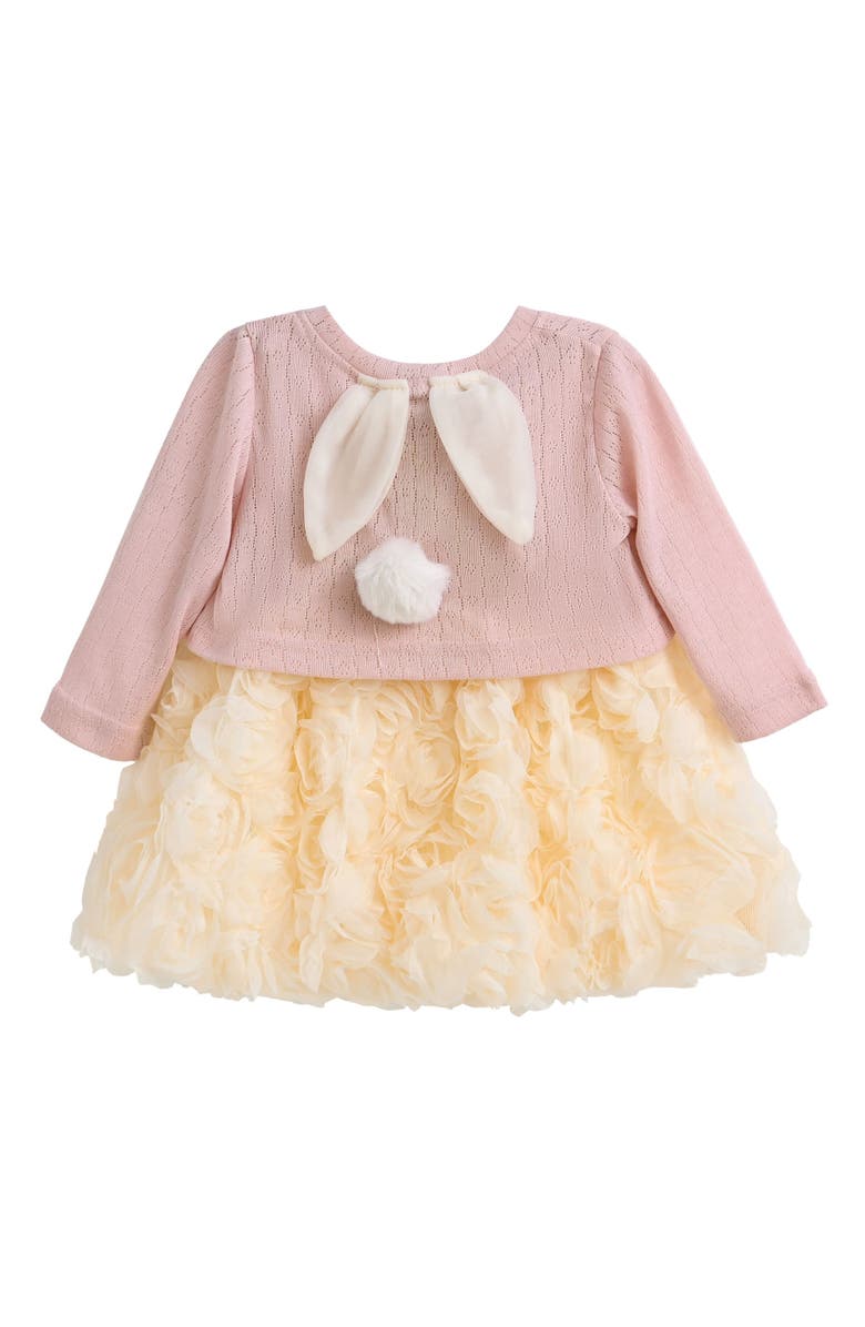 Tulleen Rose Rabbit Cardigan Dress, Alternate, color, Pink