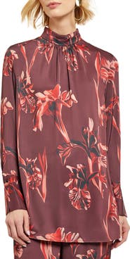 Misook Floral Long Sleeve Blouse