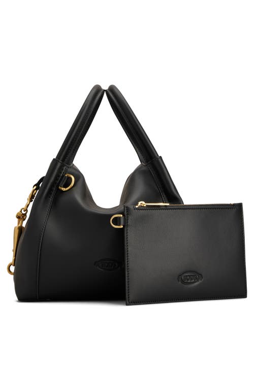 Tod's Mini Msc Leather Top Handle Bag In Nero
