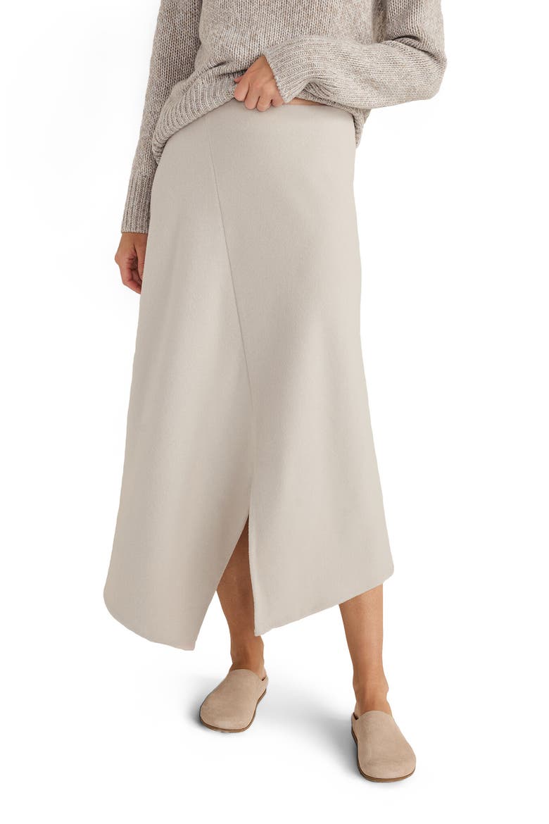 Wool Blend Split Hem Skirt, Main, color, Frost