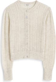 Madewell Pointelle Stitch Alpaca Blend Cardigan