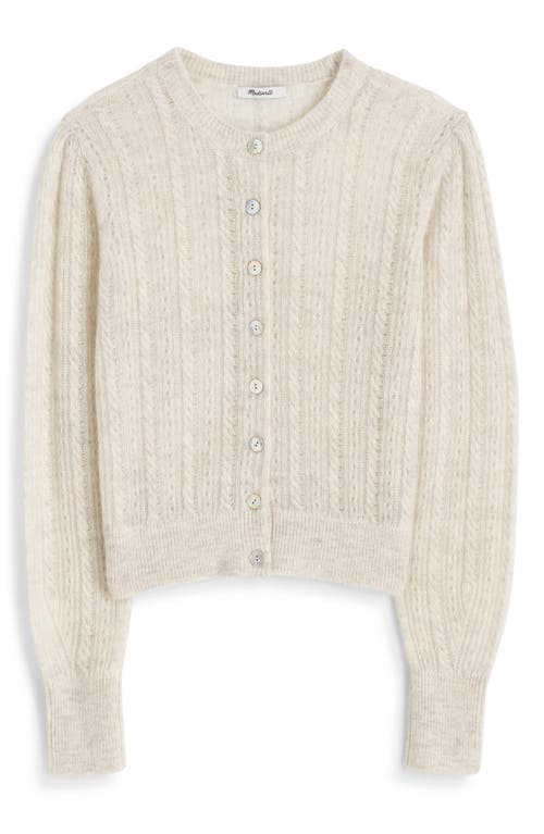 Madewell Pointelle Stitch Alpaca Blend Cardigan In Neutral