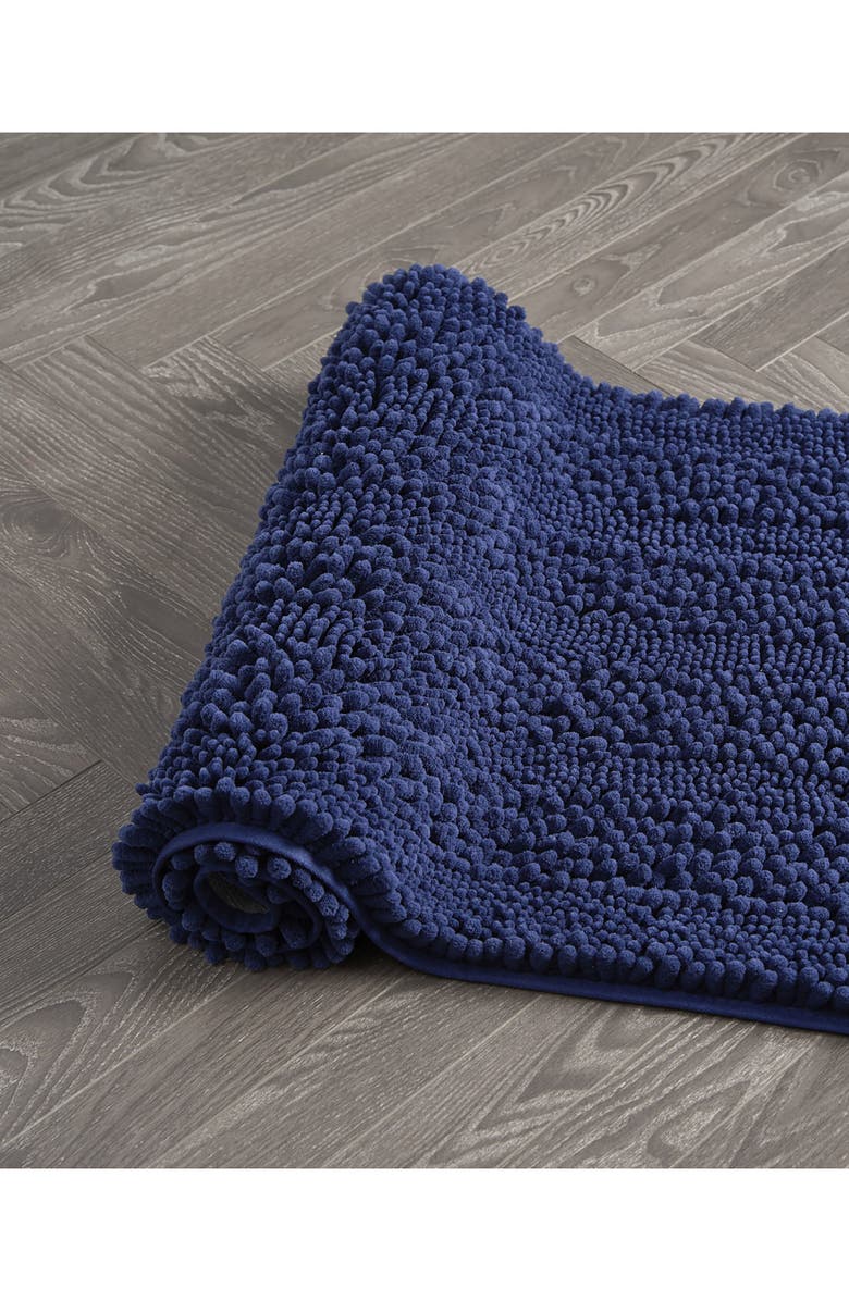 Laura Ashley Chenille Set of 2 Bath Rugs, Alternate, color, Indigo