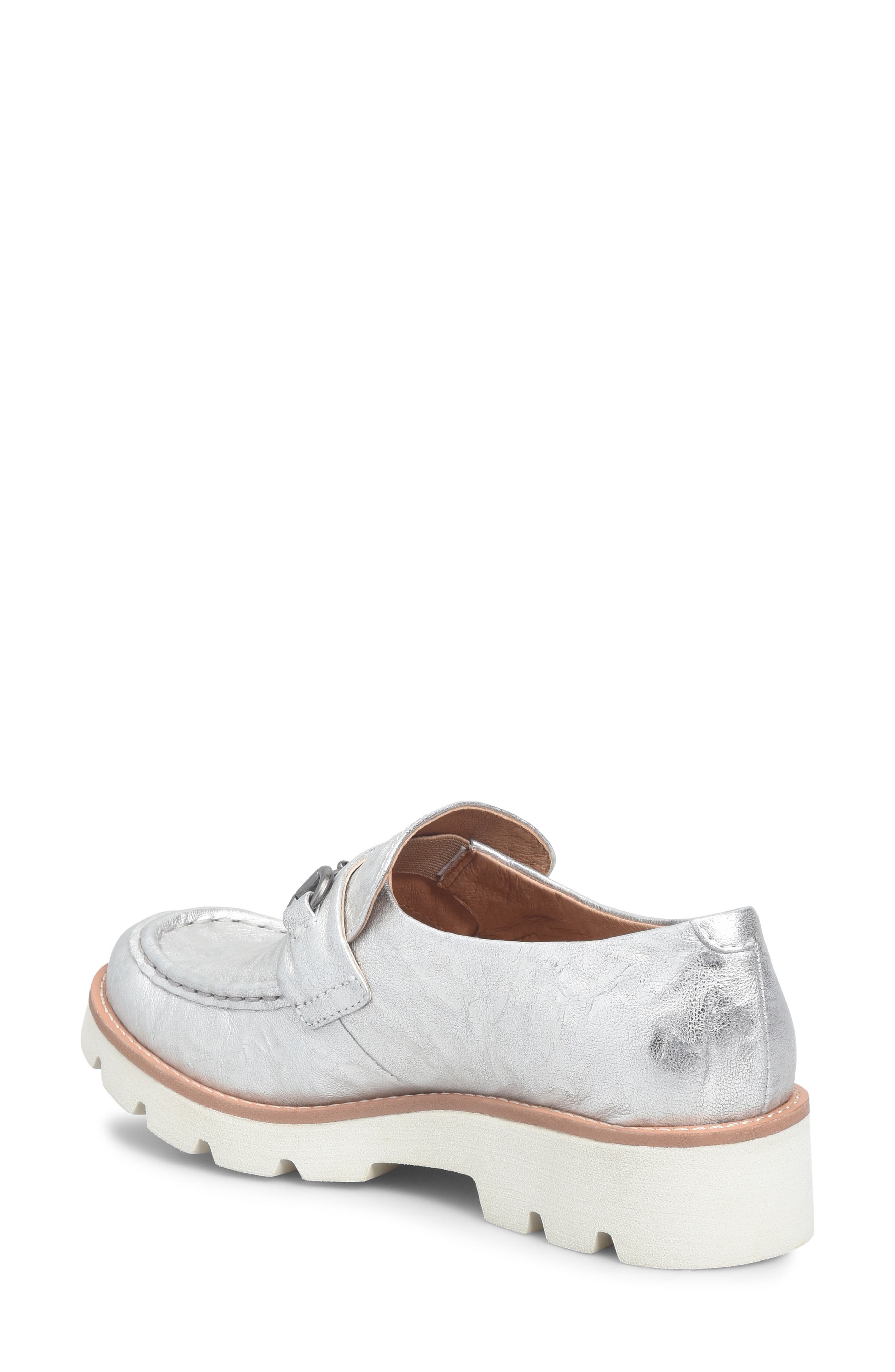 Söfft Prewitt Horsebit Loafer, Alternate, color, Silver