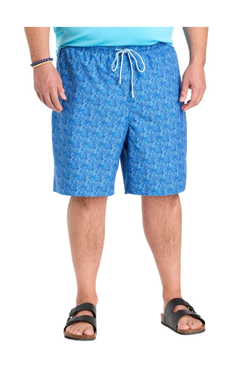 Harbor Bay by DXL Big & Tall Ride The Wave Swim Trunks, Main, color, Blue Multi