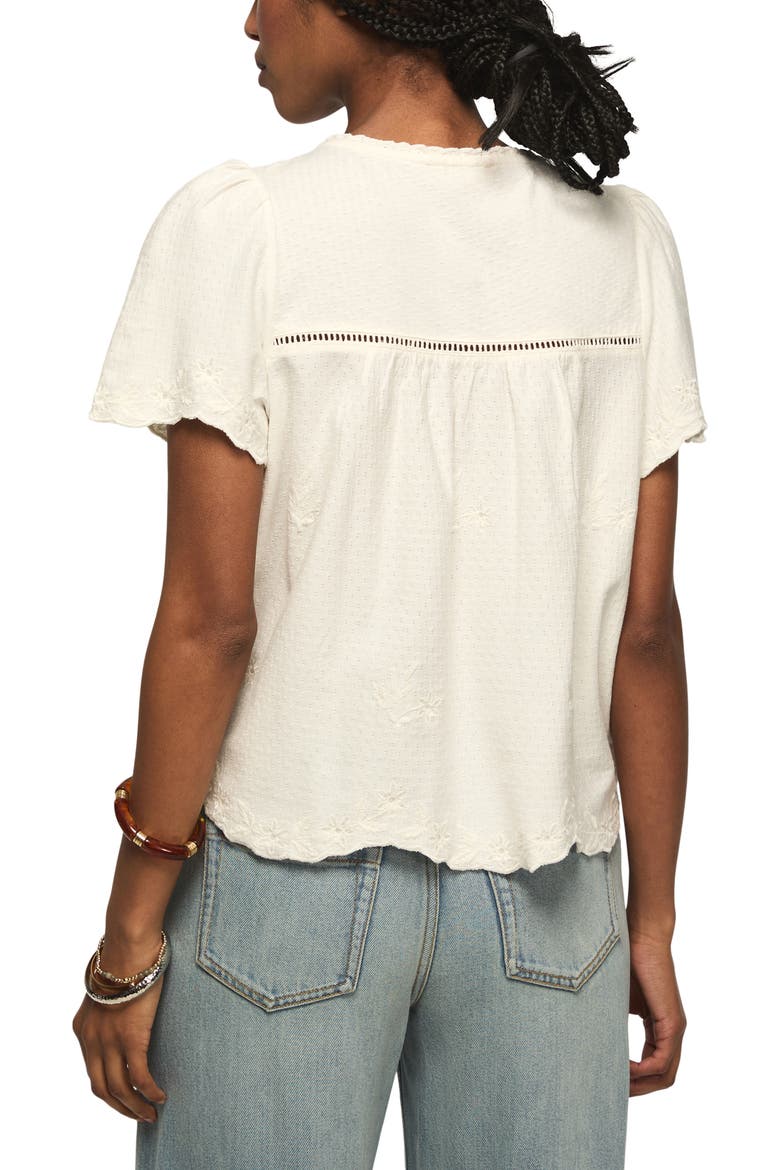 Lace Trim Top, Alternate, color, WHISPER WHITE