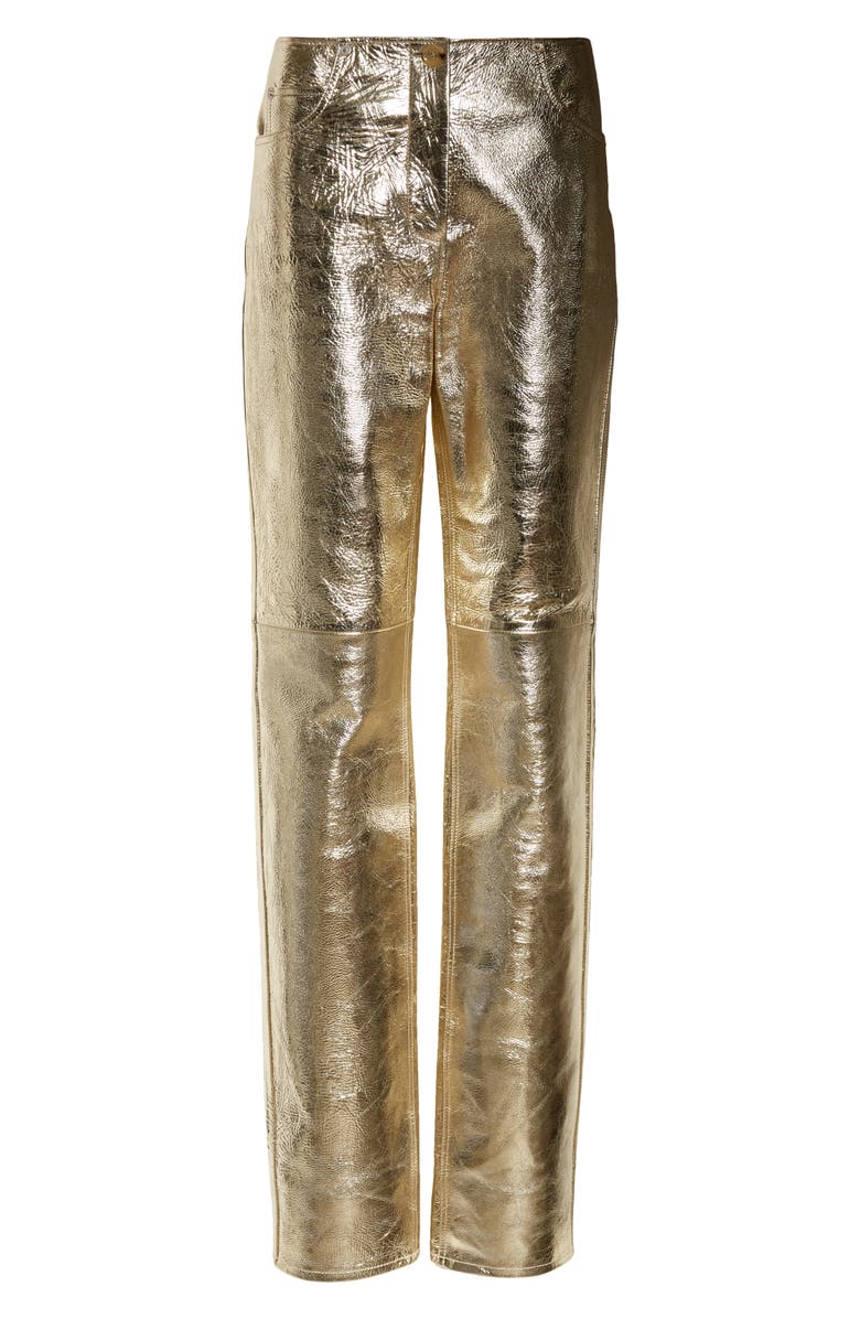 Proenza Schouler Metallic Leather Pants, Alternate, color, 