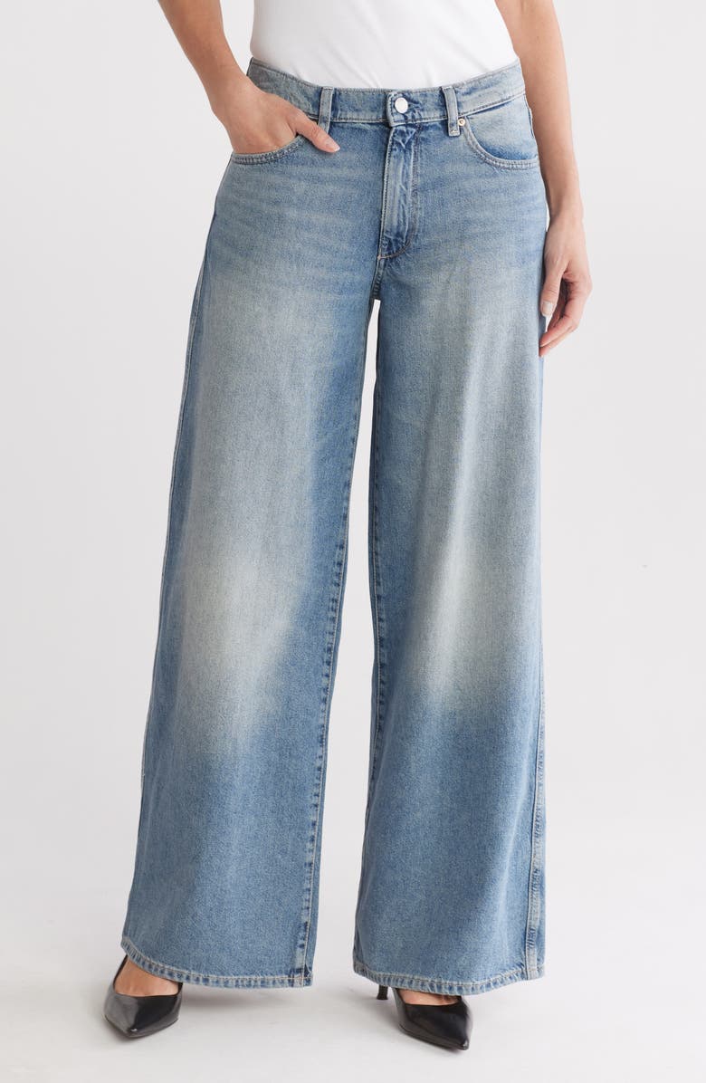 DL1961 Zoie Low Rise Relaxed Wide Leg Jeans, Main, color, Aged Mid