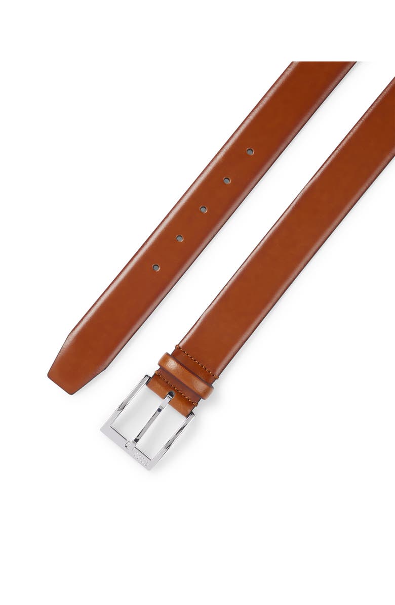 BOSS Elloy Leather Belt, Alternate, color, Medium Brown