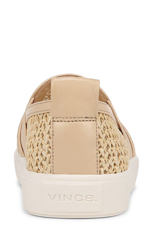 Vince Blair Raffia Slip-on Sneakers In Brown