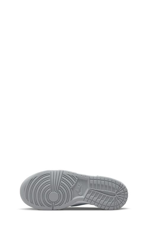 Nike Kids' Dunk Low Basketball Sneaker In Platinum/white/wolf Grey