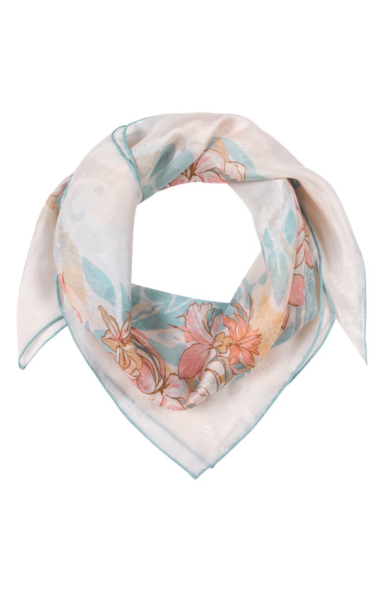 Polo Ralph Lauren Floral Silk Square Scarf, Main, color, 