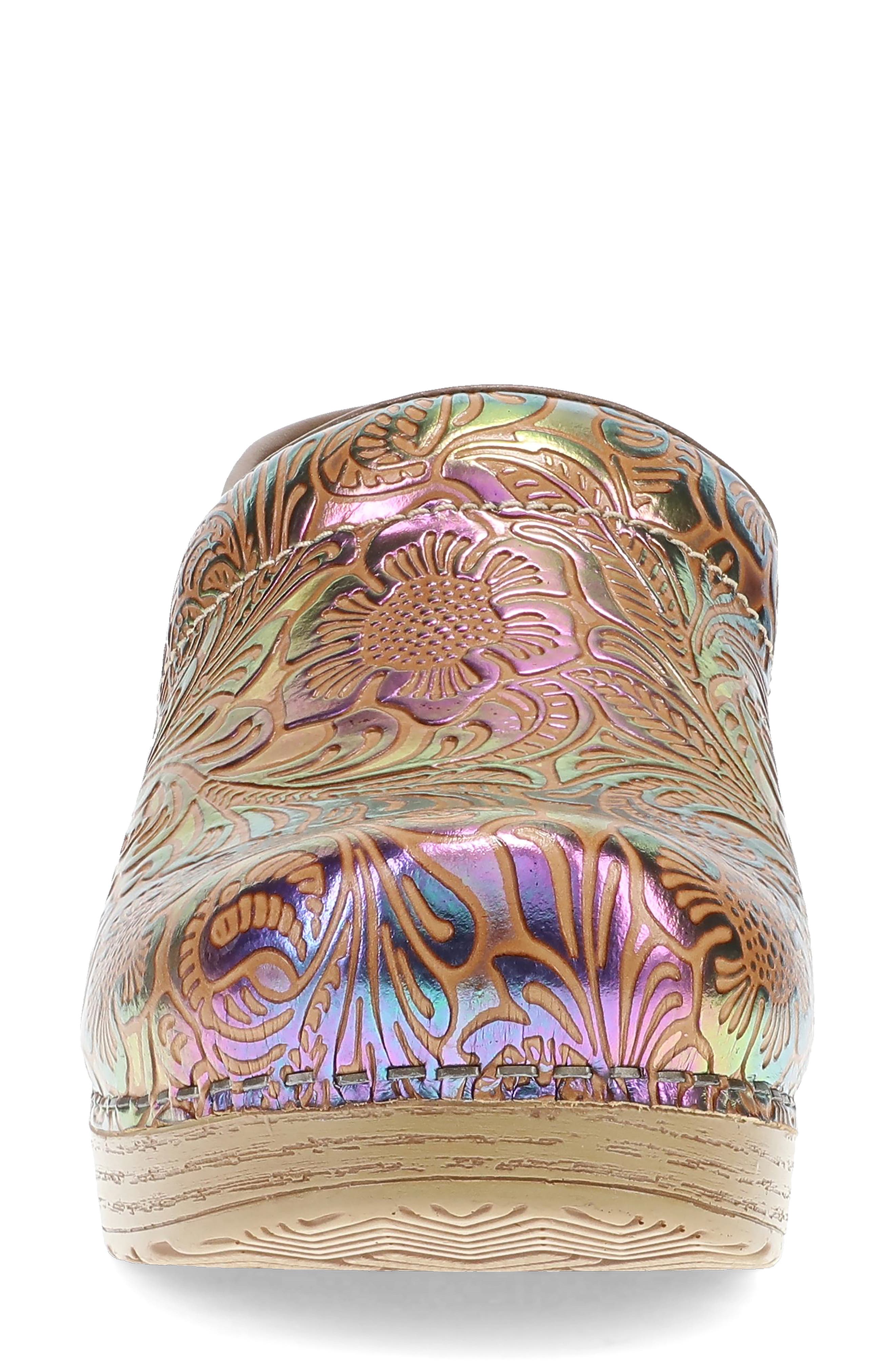 'Professional' Clog, Alternate, color, MULTICOLOR TOOLED