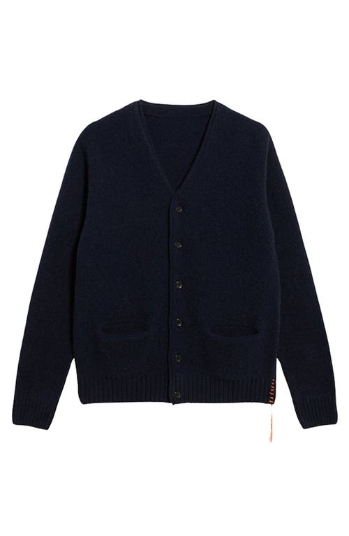 Fortela Edmund Merino Wool Cardigan In Blue