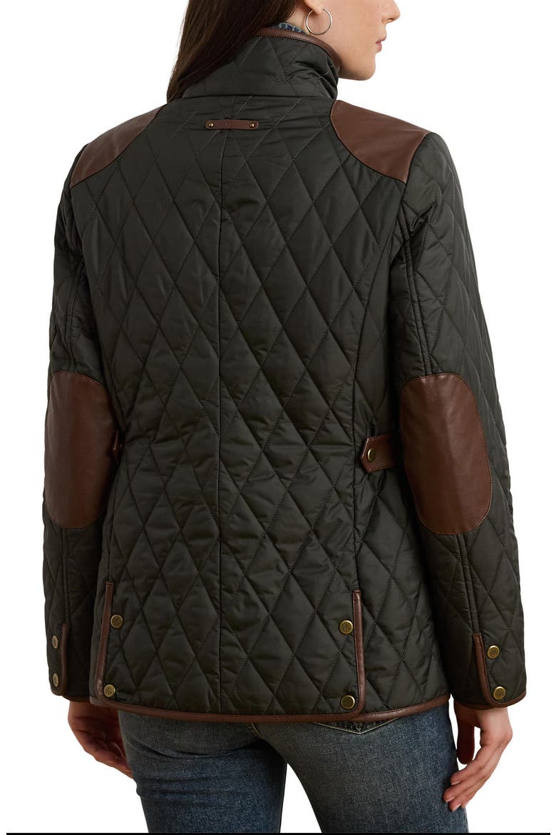 Houndstooth Quilted Barn Jacket, Alternate, color, LITCHFIELD LODEN
