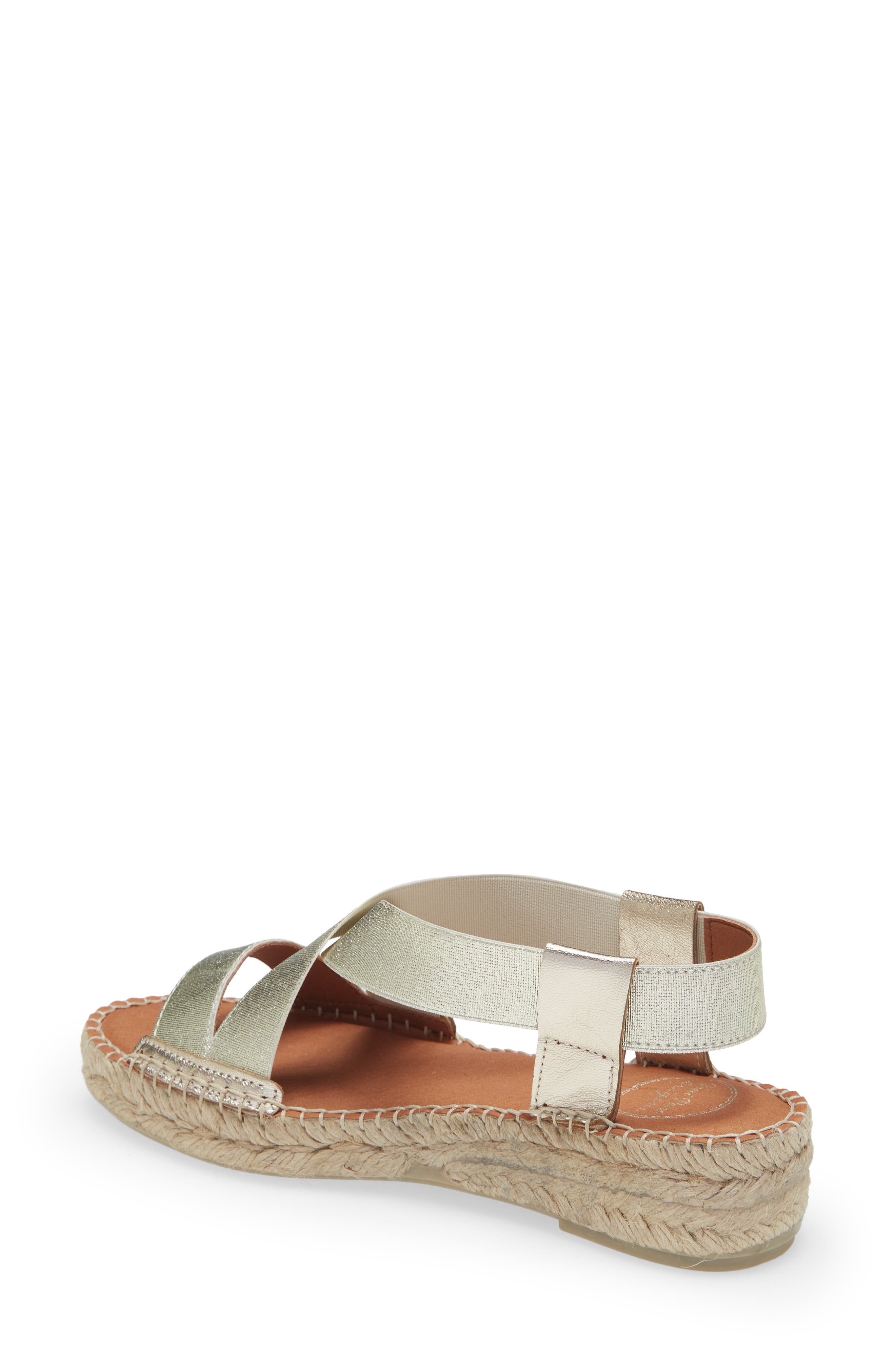 Toni Pons Eire Wedge Sandal, Alternate, color, Platinum Leather