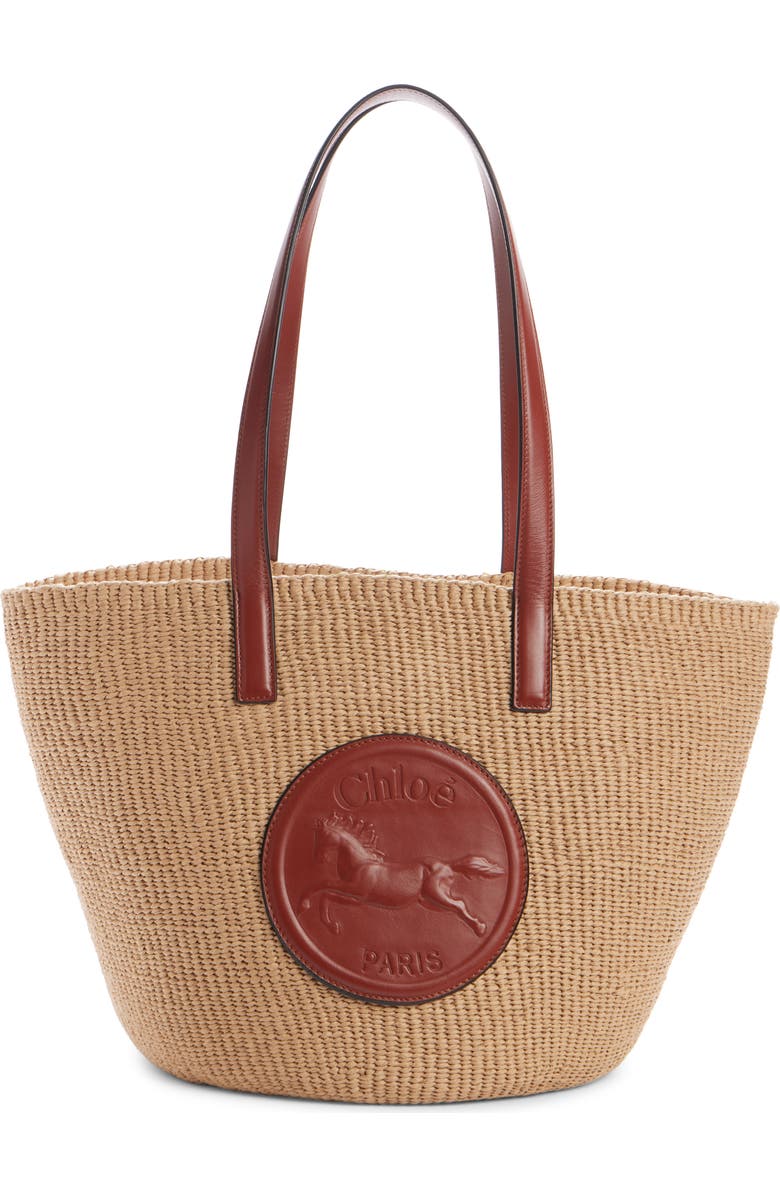 Chloé Large Horse Medal Basket Bag, Main, color,