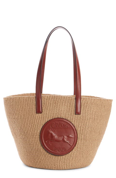 Large Horse Medal Basket Bag