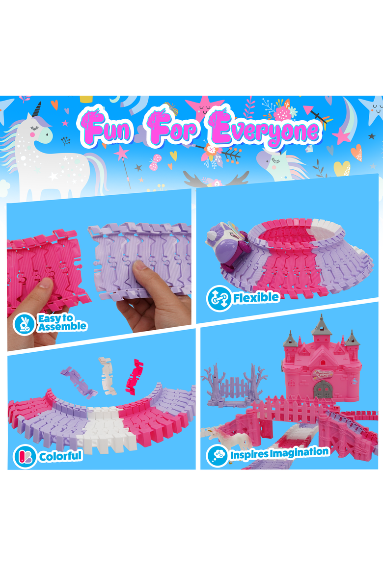 Unicorn Speedway Tracks  - 252pc, Alternate, color, Multi Color