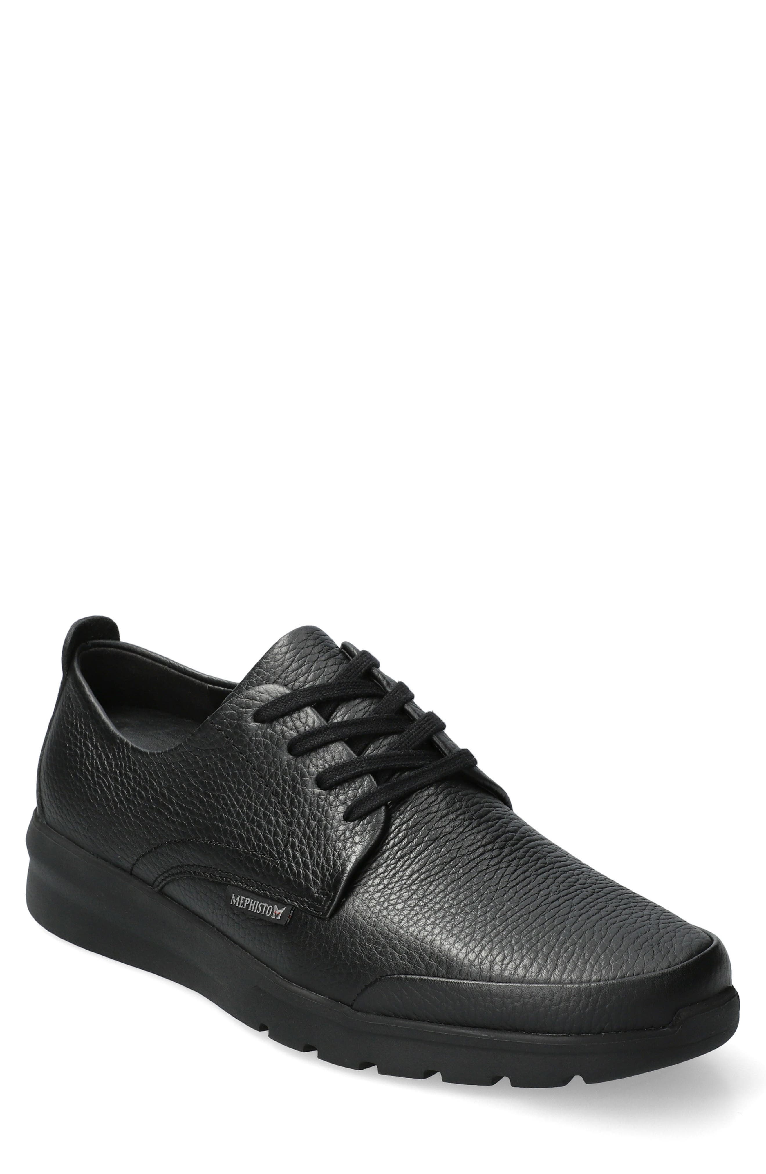 Mephisto Walker Plain Toe Derby, Main, color, Black