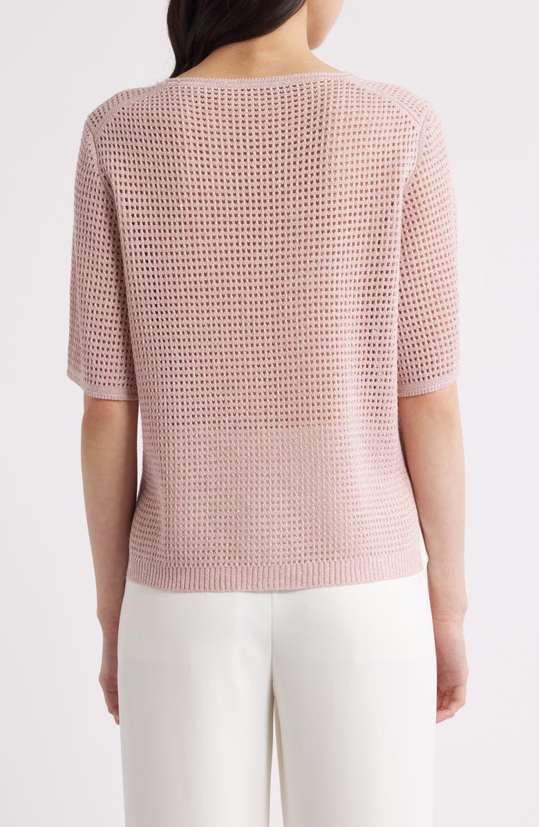 KOBI HALPERIN Beck Open Stitch Sweater, Alternate, color, Pink