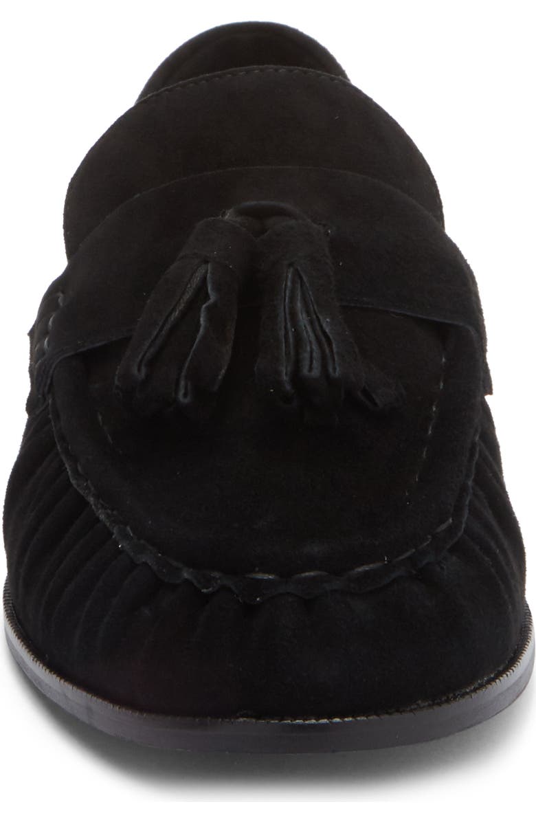 Jeffrey Campbell Articulate Kiltie Loafer, Alternate, color, Black Suede