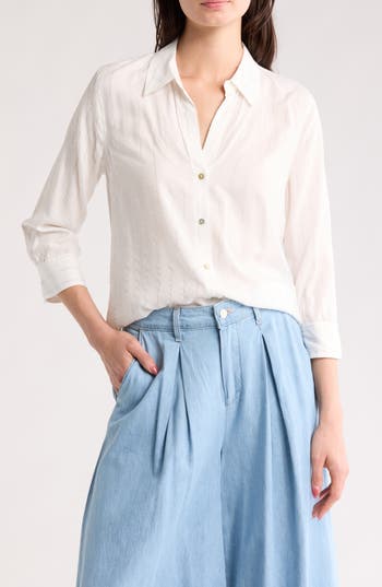 L Agence L'agence Camille Button-up Shirt In White