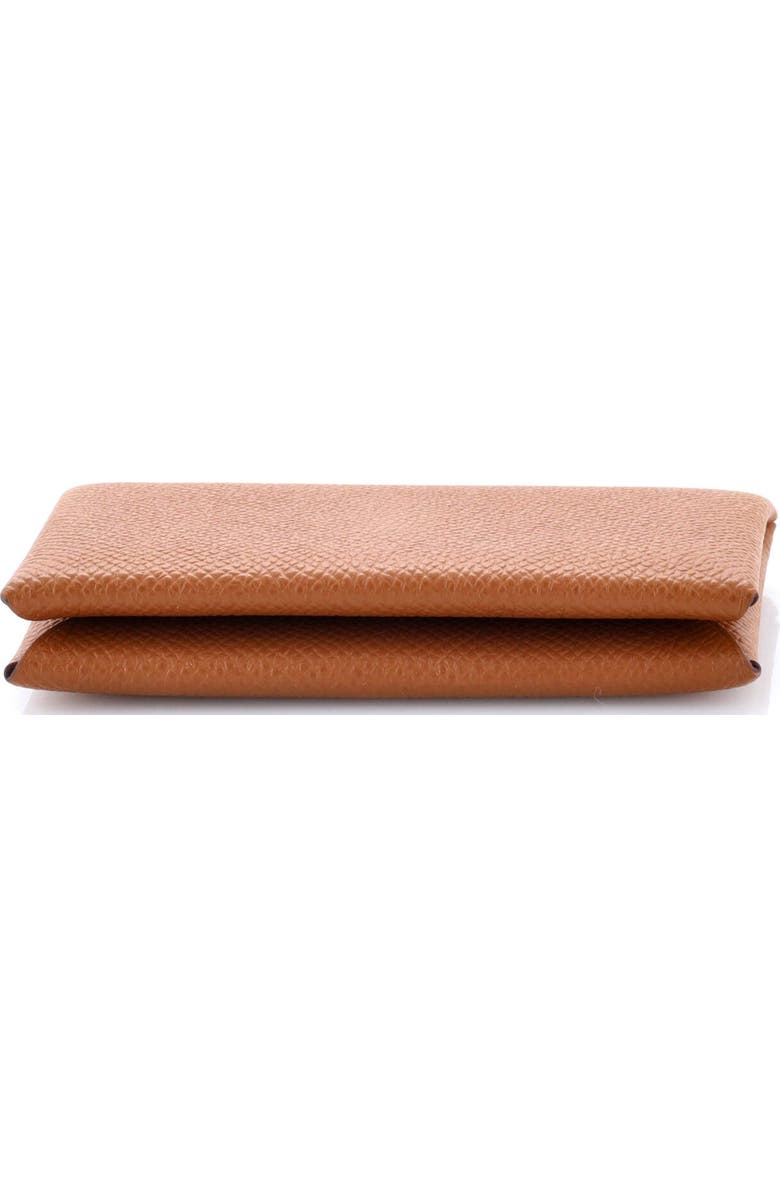 Pre-Owned Hermes Calvi Duo Card Holder Epsom, Alternate, color, Gold