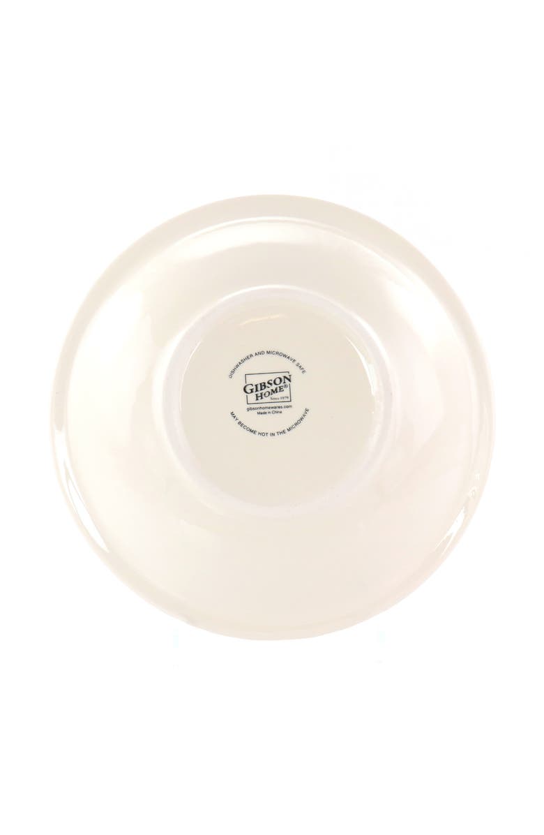 Gibson Home Heidy 12 Piece Durastone Dinnerware Set, Alternate, color, White