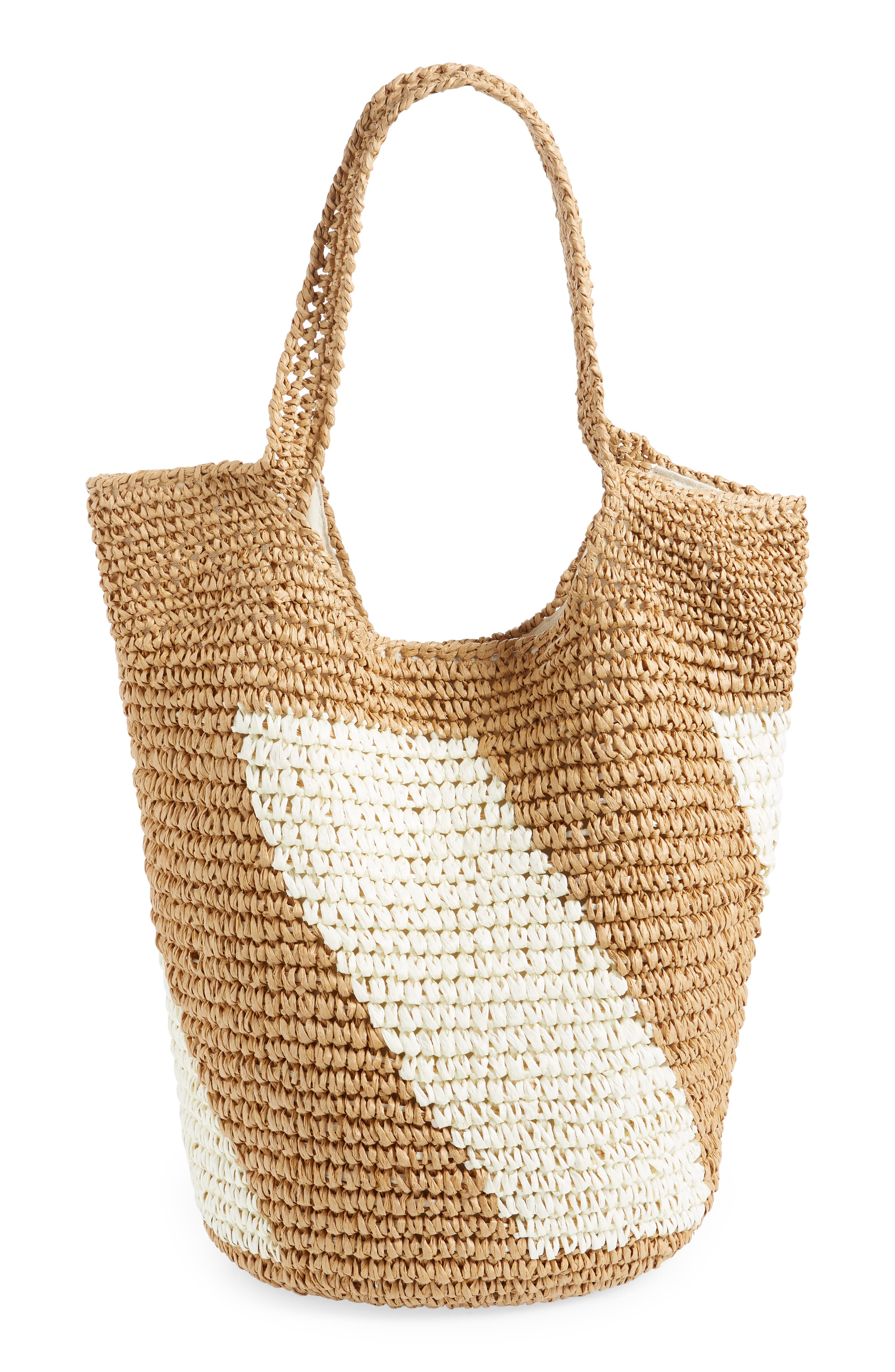 BTB Los Angeles Demi Diagonal Straw Shoulder Bag, Main, color, 