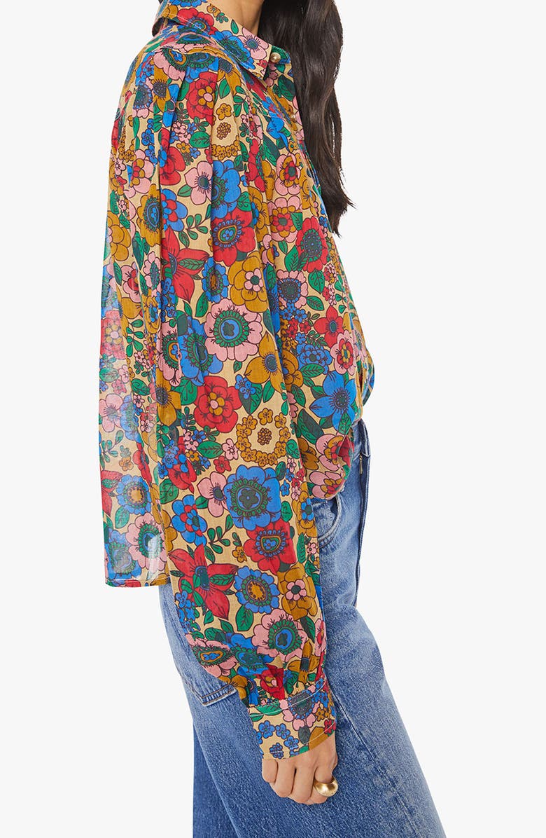 MOTHER The Rhapsody Floral Cotton Button-Up Shirt, Alternate, color,