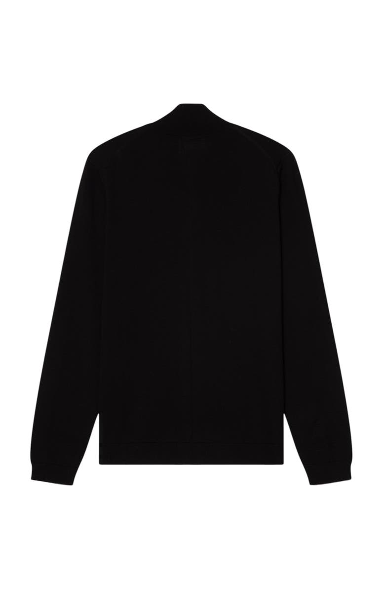 Robert Talbott Dalton Full Washable Merino Zip Sweater, Alternate, color, Black W/Gray Tipping
