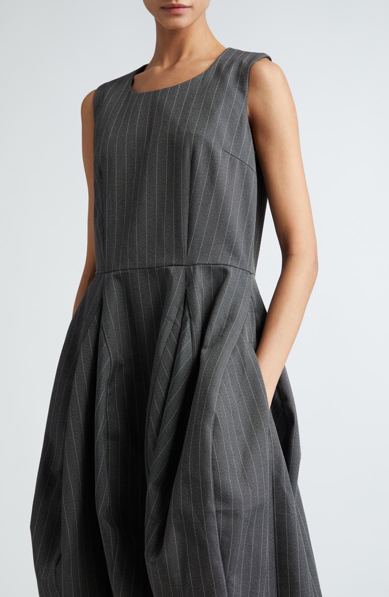 Comme des Garçons Comme des Garçons Pinstripe Sleeveless Serge Dress, Alternate, color,