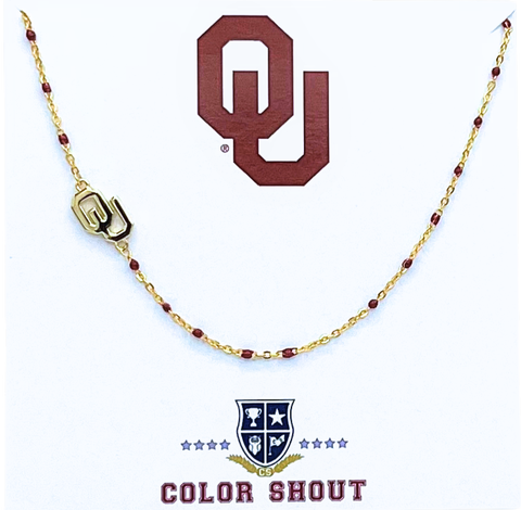 University of Oklahoma Side Necklace