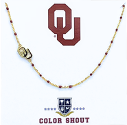 Color Shout University of Oklahoma Side Necklace