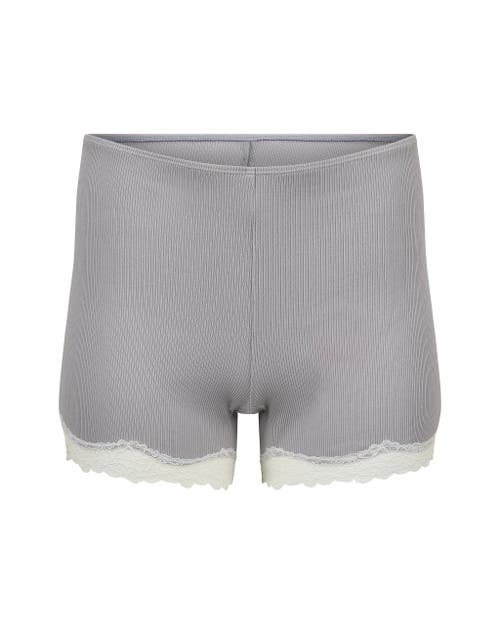 Adore Me Rib Knit Biker Short In Gray