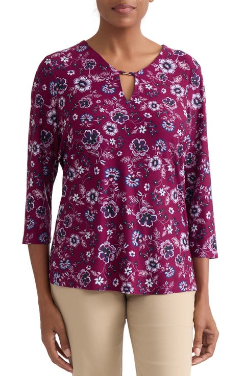 V-Neck Top with Trim