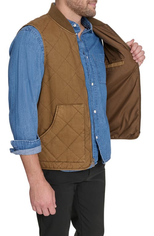 Levi's Diamond Quilted Workwear Vest In Brown