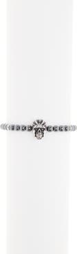 EFFY Sterling Silver & Hematite Beaded Skull Bracelet