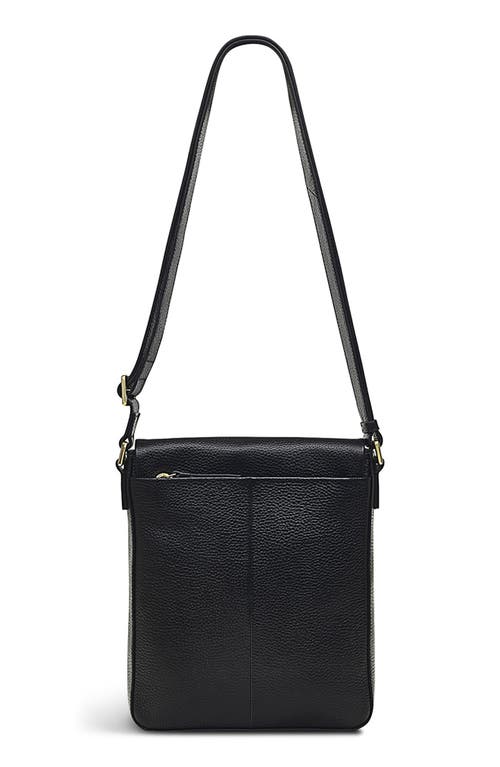 Radley London Whitby Row Small Flap Leather Crossbody Bag In Black