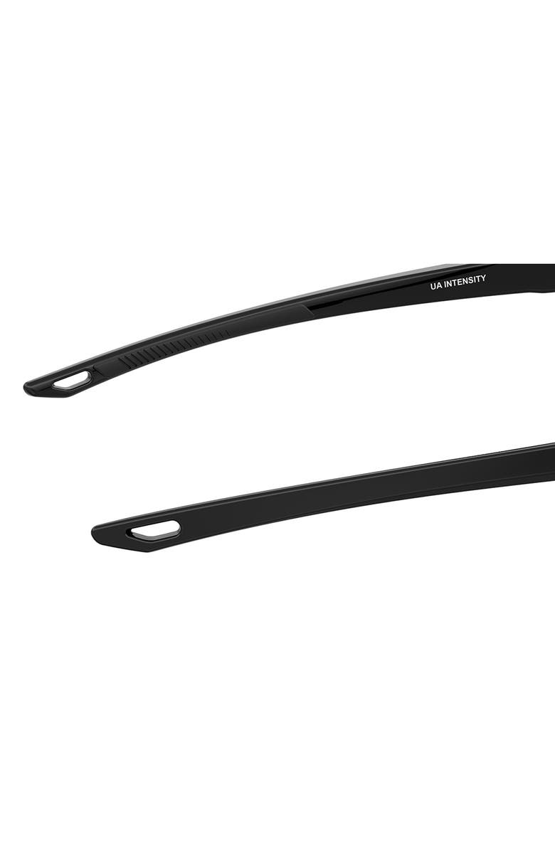 Under Armour 59mm Gradient Polarized Rectangular Sunglasses, Alternate, color, Black