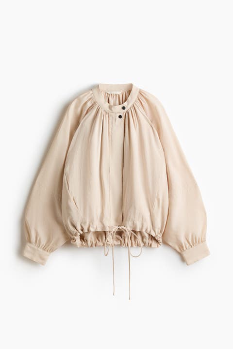 Balloon-sleeved Modal Jacket