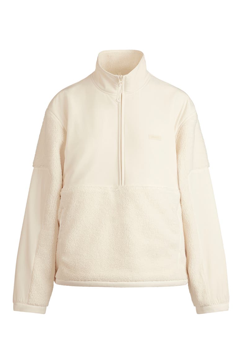 Faux Shearling Half Zip Pullover, Alternate, color, ECRU