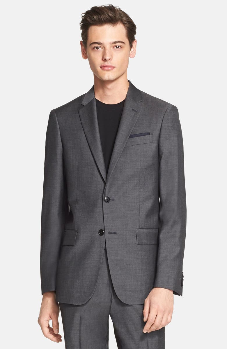 John Varvatos Star USA Trim Fit Wool Suit, Alternate, color, 