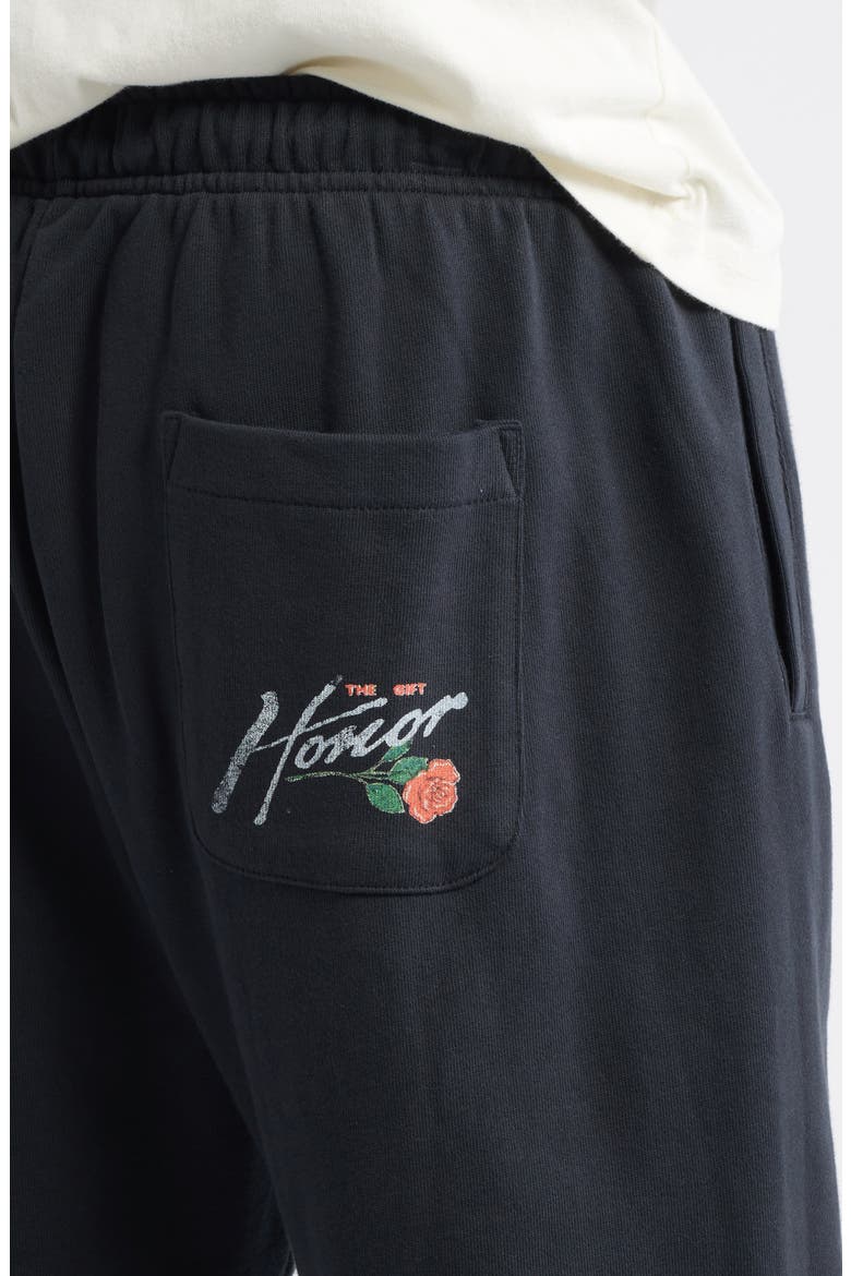 Honor Rose Sweatpants, Alternate, color, BLACK