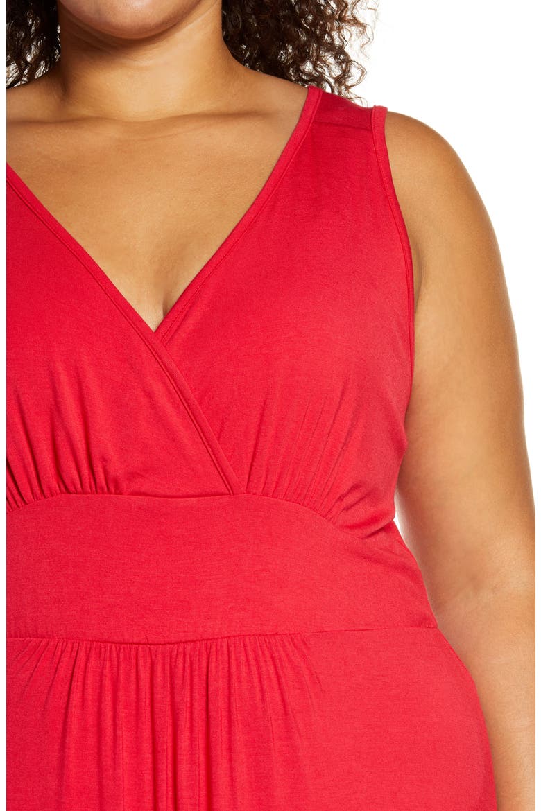 Surplice Maxi Dress, Alternate, color, RED