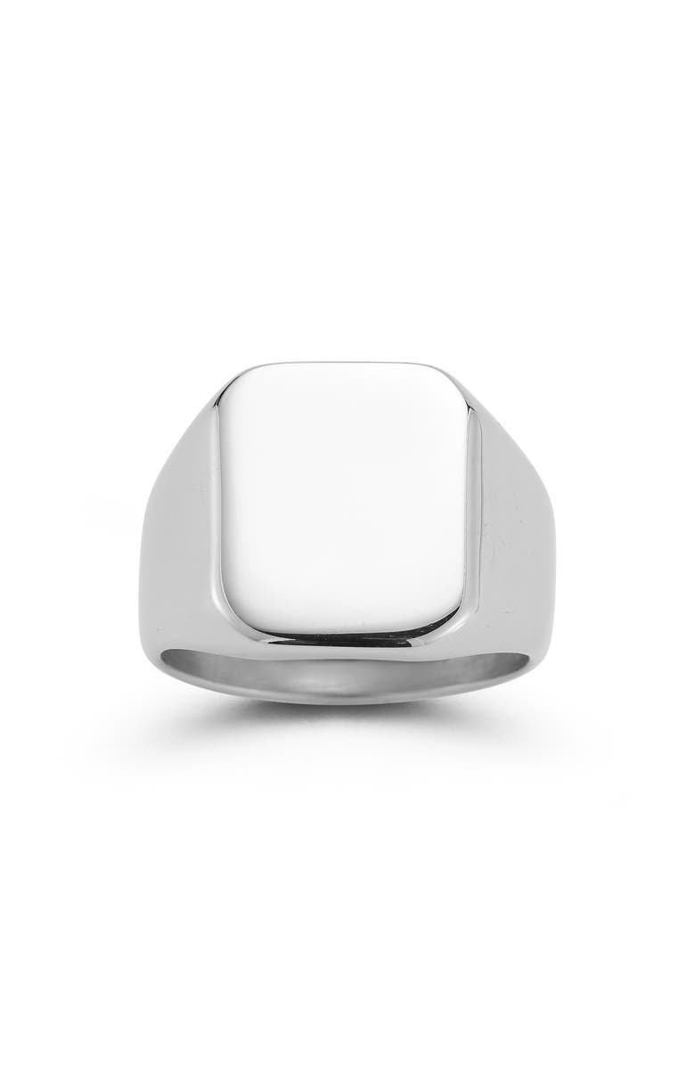 Yield of Men Men's Signet Ring, Alternate, color, Silver